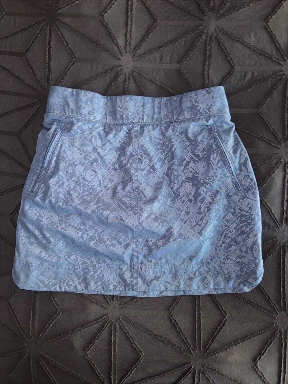 Orvis Blue Patterned Mini Skirt